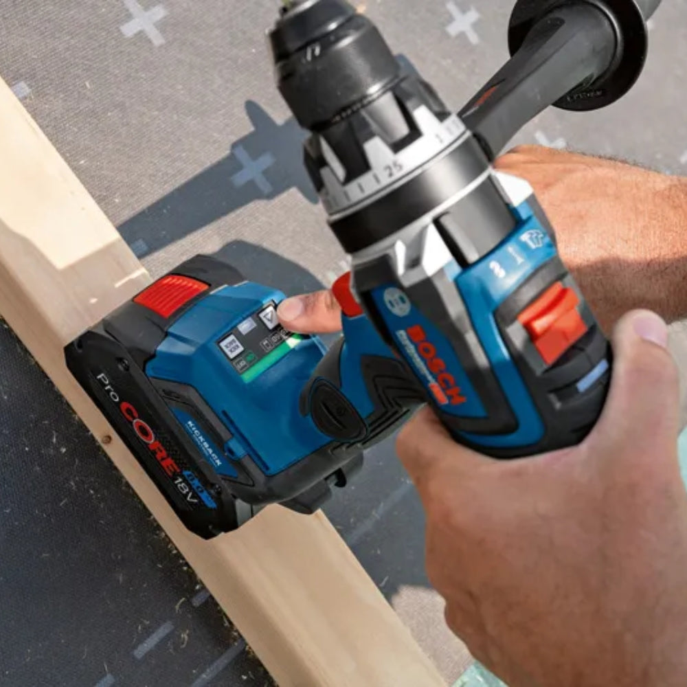 Trapano Avvitatore A Percussione Bosch GSB 18V-150 C Professional Biturbo 18 V + 2 Batterie Li-Ioni Da 8,0 Ah + Caricabatterie + Valigetta L-BOXX 136 - 06019J5105