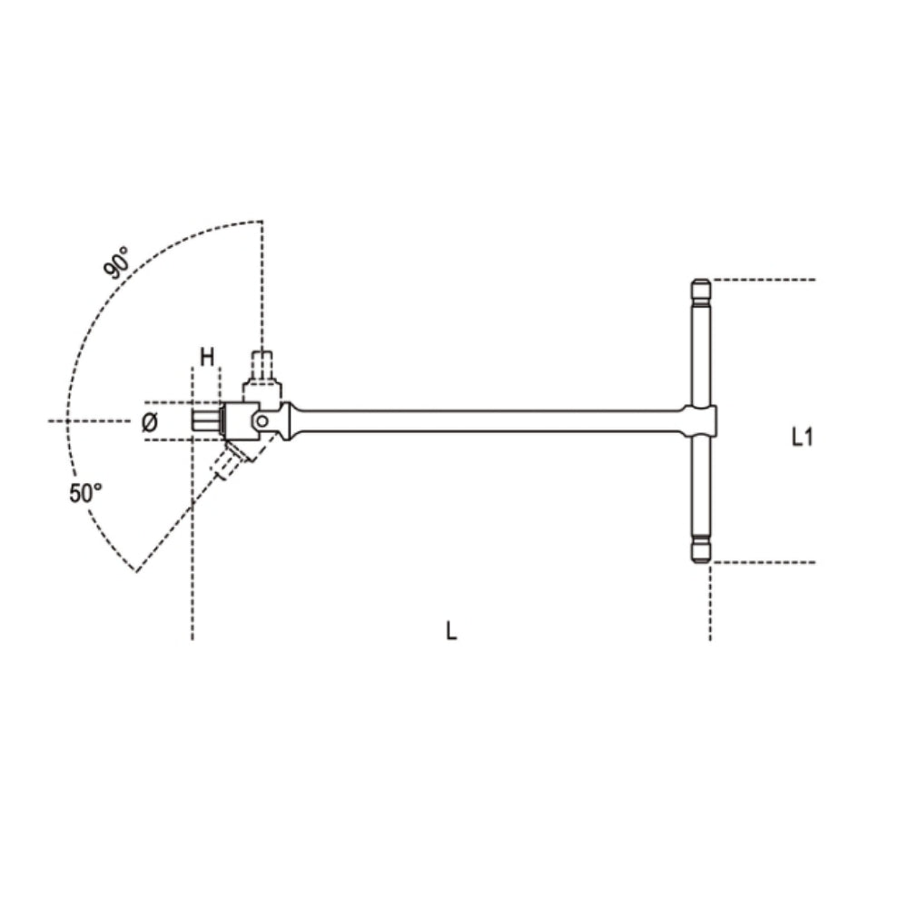 Chiavi A T Con Maschio Esagonale Snodato 3mm Beta 953