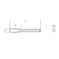 Scalpello Piatto Tipo Normale Cromato 125-175mm Beta 34