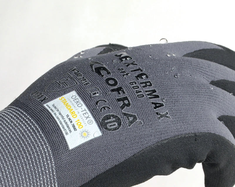 Guanti Da Lavoro In Nitrile Con Fodera Idrorepellente Cofra DEXTERMAX G040-D100