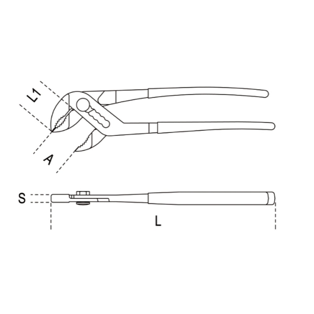 Pinza Regolabile A Pulsante 300mm Beta 1047