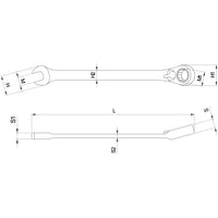 Chiavi Combinate A Cricchetto Reversibile Beta 142 6-38mm