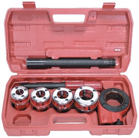 Filiere A Cricchetto Reversibile 4 Pezzi 3/8"-1/2"-3/4"-1" In Valigetta Valex 1452024