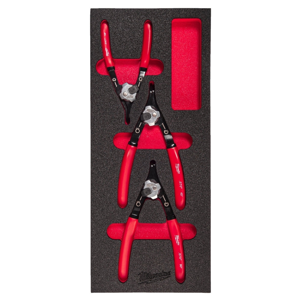 Milwaukee 3 Piece Soft Form Snap Ring Pliers Set