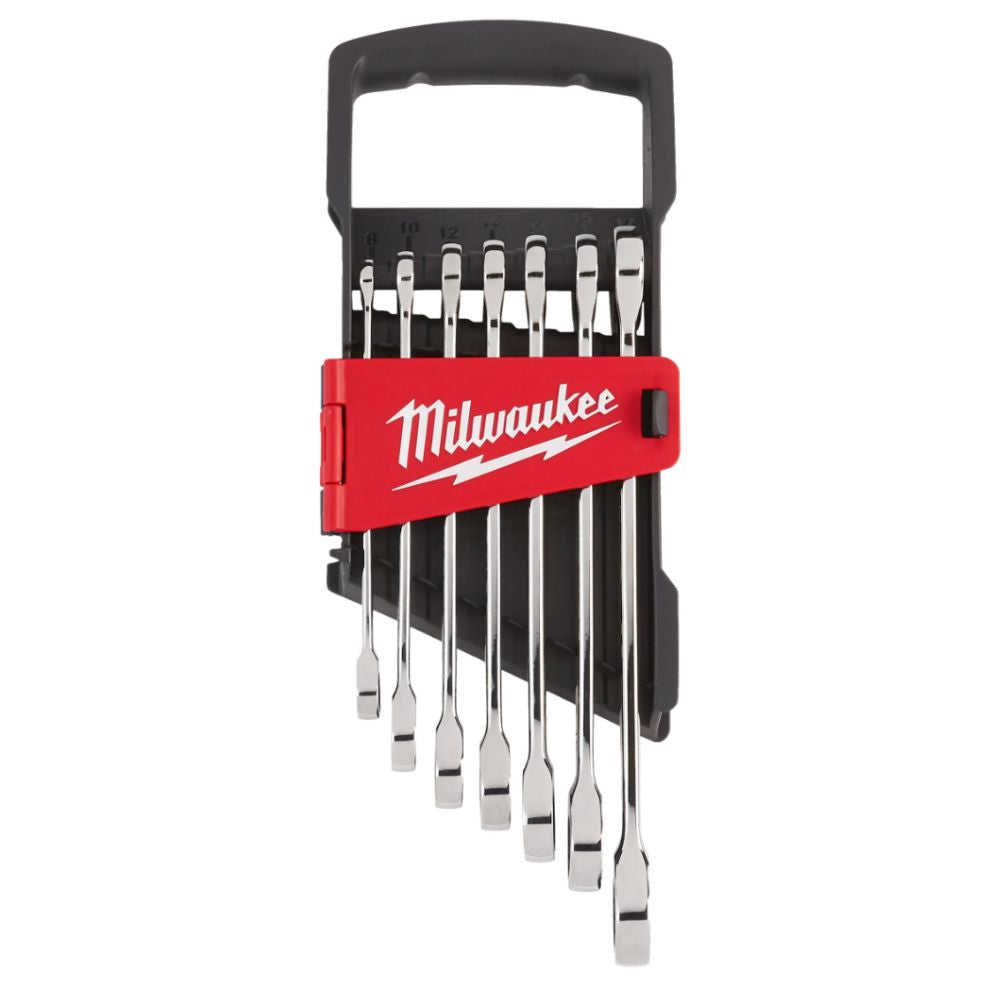 Set Metrico Chiavi Combinate A Cricchetto Maxbite - 7 Pezzi Milwaukee