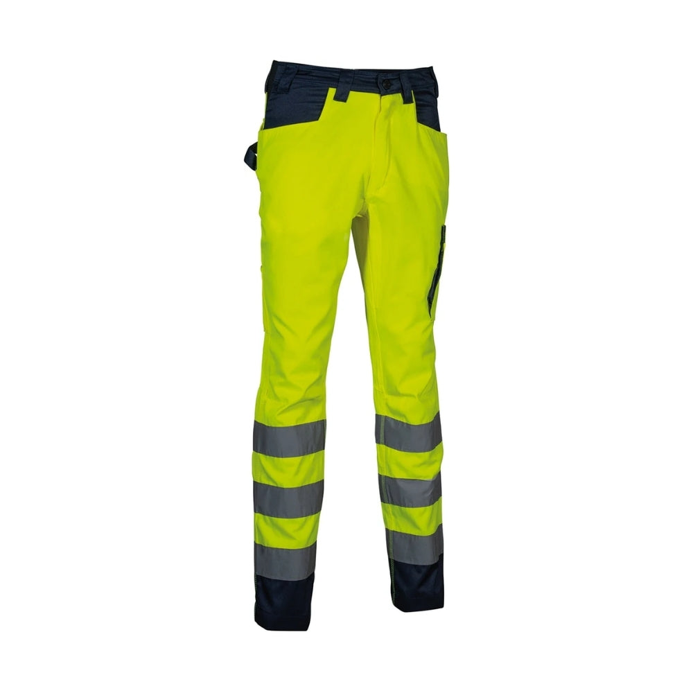 Pantaloni da Lavoro Alta Visibilità Multitasche Cofra Upata V555-0-02