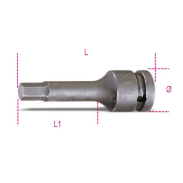 Chiavi A Bussola Maschio Esagonale 6mm Beta 720ME 1/2"