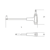 Chiavi Maschio Esagonale Con Impugnatura Beta 96T-AS 3/16