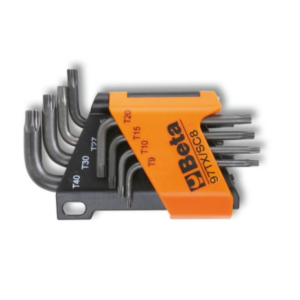 Set Di 8 Chiavi Maschio Brunite Per Viti Con Impronta Torx® T9-T40 Beta 97TX/SC8