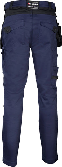 Pantaloni da Lavoro Multitasche Stretch Cofra Kudus V568-1-02 Colore Navy/Nero