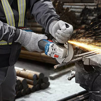 Smerigliatrice Angolare A Batteria Bosch GWS 18V-8 Professional 18V 125mm 800W + 2 Batterie Da 4,0Ah + Caricabatterie + Valigetta L-BOXX - 06019N9002