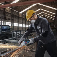 Smerigliatrice Angolare A Batteria Bosch GWS 18V-8 Professional 18V 125mm 800W + 2 Batterie Da 4,0Ah + Caricabatterie + Valigetta L-BOXX - 06019N9002