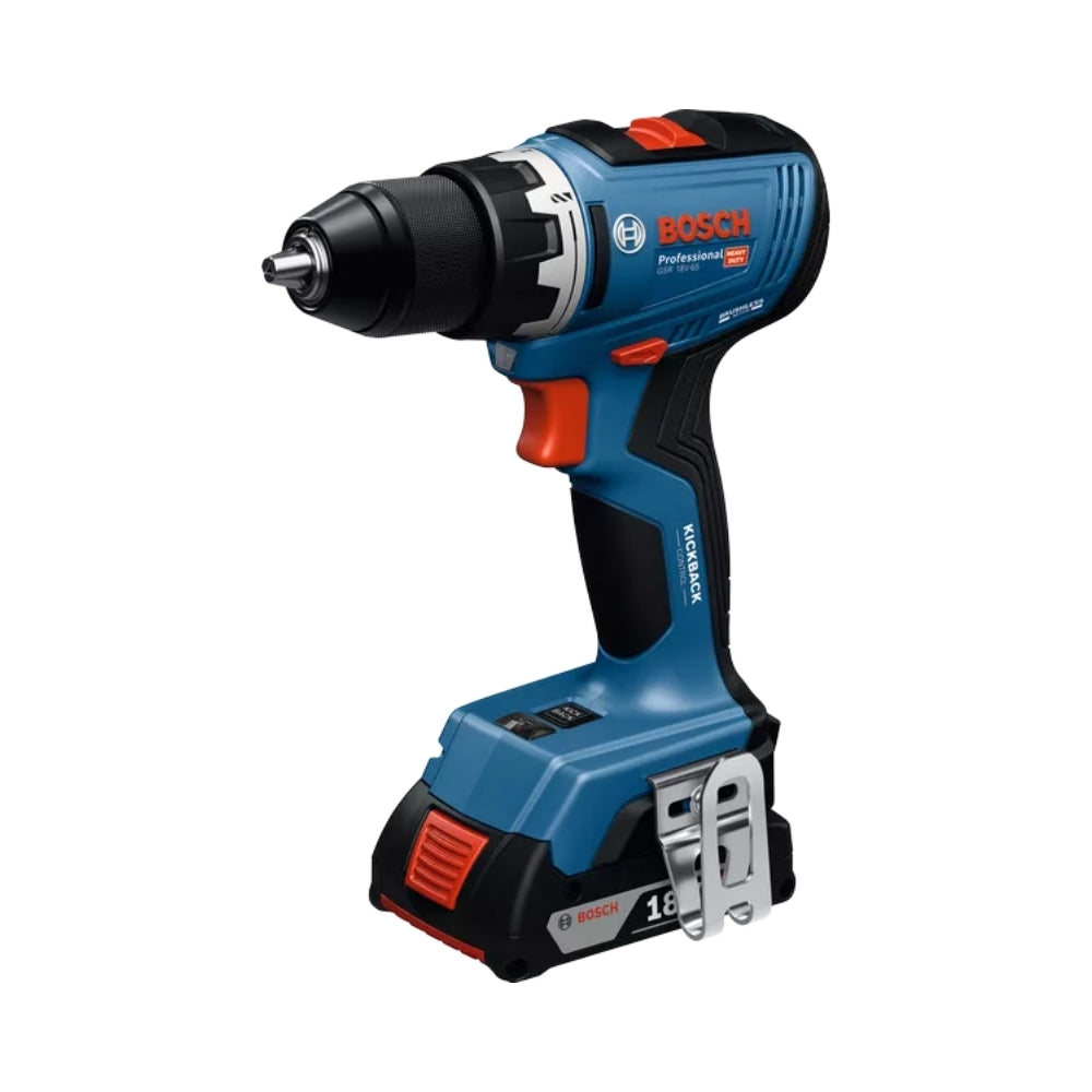 Trapano Avvitatore A Batteria Bosch GSR 18V-65 Professional 18V +  2 Batterie ProCORE Da 4,0Ah + Caricabatterie + Valigetta L-BOXX - 06019N3206