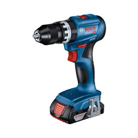 Trapano Avvitatore Con Percussione Bosch GSB 18V-45 Professional 18V + 2 Batterie Da 2.0 Ah +  Caricabatterie + Valigetta L-CASE - 06019K3302