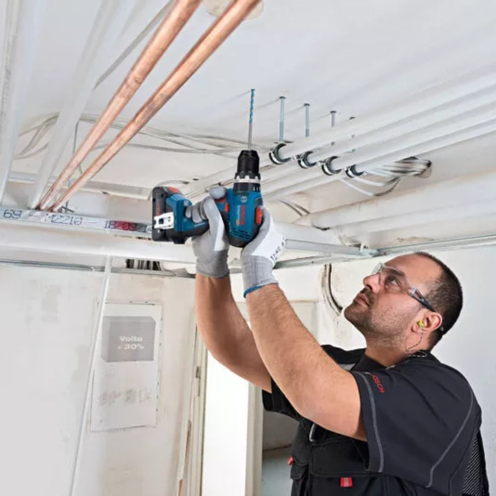 Trapano A Percussione A Batteria Bosch GSB 18V-65 Professional 18V In Valigetta L-BOXX - 06019N3301