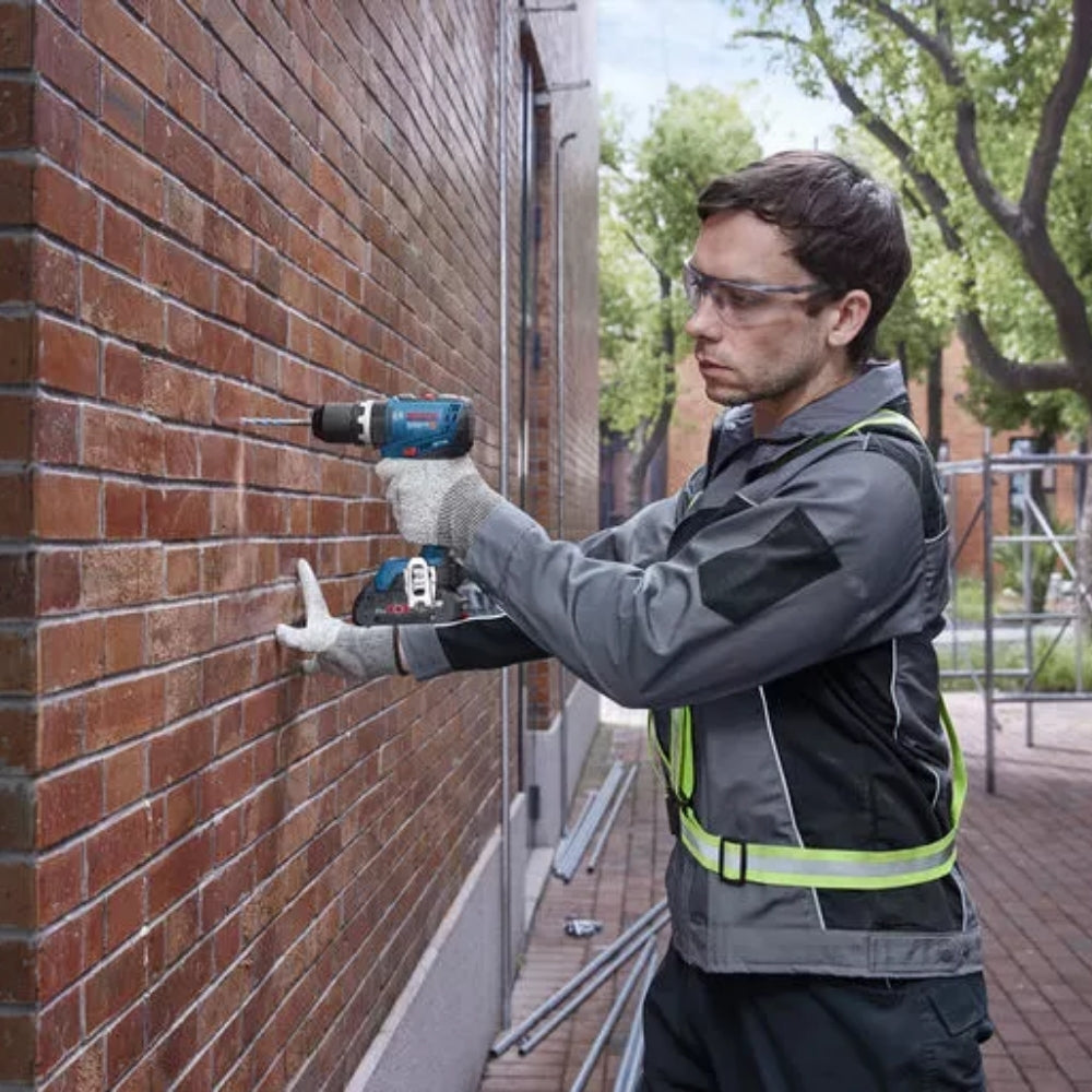 Trapano A Percussione A Batteria Bosch GSB 18V-65 Professional 18V In Valigetta L-BOXX - 06019N3301