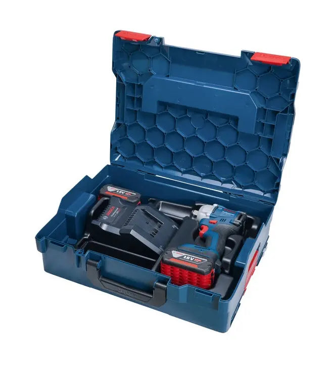 Avvitatore A Massa Battente Bosch GDS 18V-350 In Valigetta L-BOXX 136 + 2 Batteria 4,0Ah + Caricabatterie GAL 18V-40 - 06019M5022