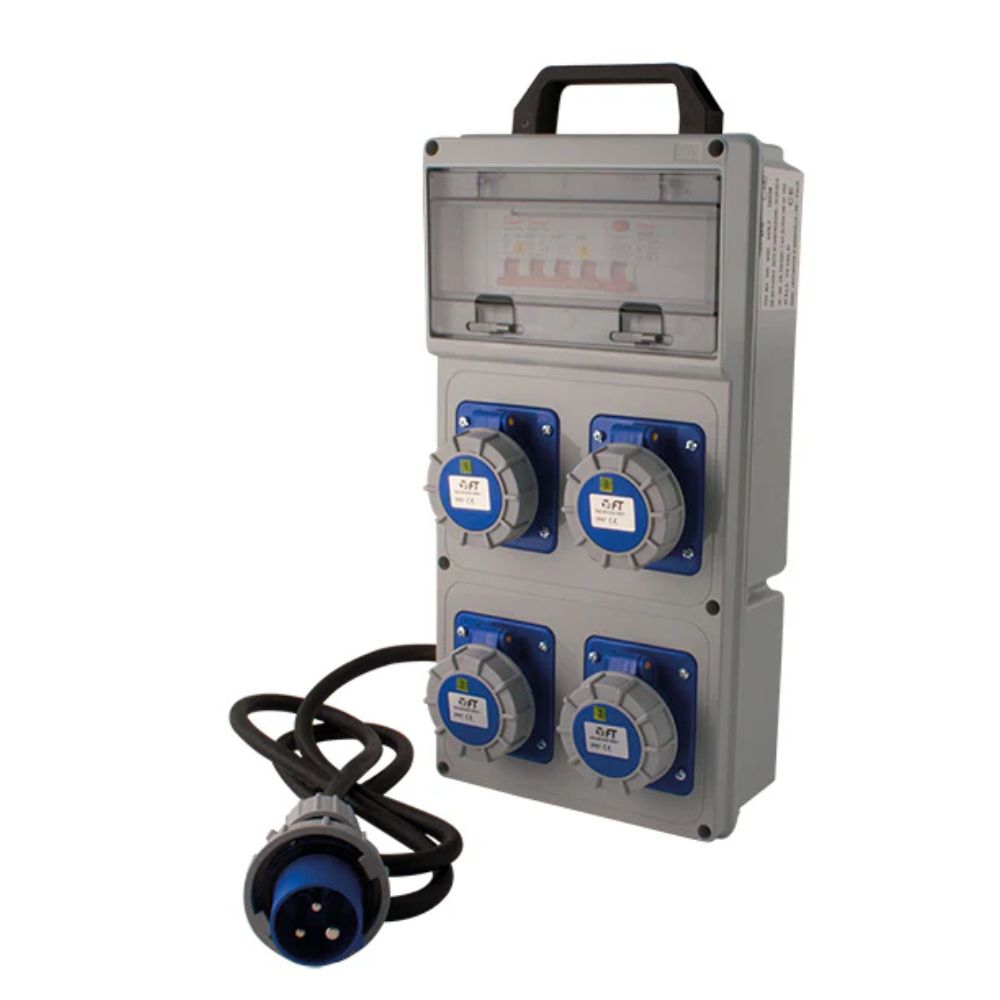 Quadro Portatile Da Cantiere A Norma CEI EN 61439-4 Con 4 Prese 220V IP67 FT 40483