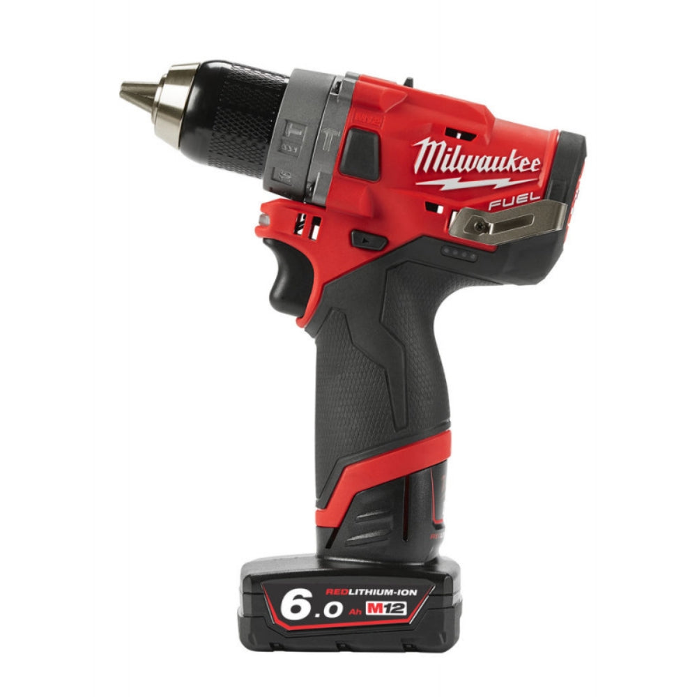 Milwaukee M12 FUEL 2-Speed ​​Compact Hammer Drill + 2 x 6.0AH BATTERIES - M12 FPD-602X