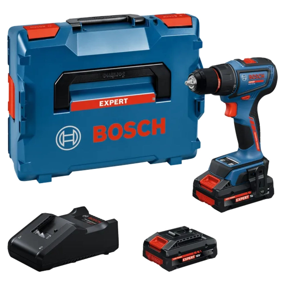 Trapano Avvitatore A Batteria Bosch Expert EXSR18V-90 18V Brushless Con 2 Batterie 4.0Ah + Caricabatteria e Valigetta - 06019R2101