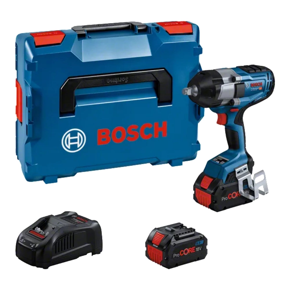 Avvitatori A Massa Battente A Batteria Bosch GDS 18V-1000 Professional + 2 Batterie ProCORE 18V 8.0Ah + Caricabatterie + Valigetta L-BOXX 06019J8302