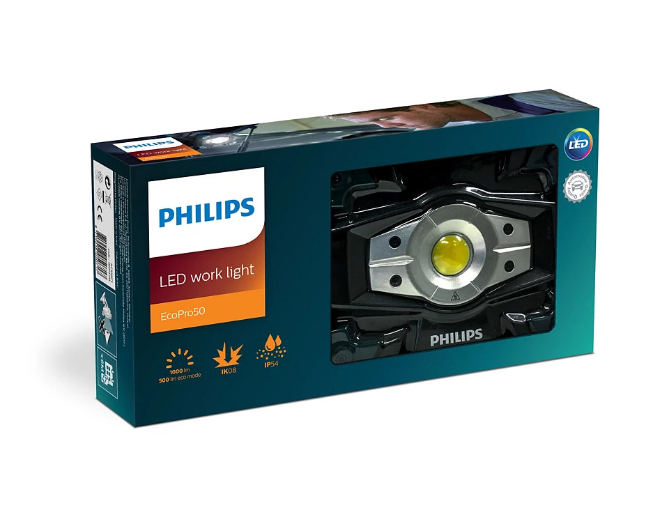 Faro Da Lavoro Proiettore LED Philips EcoPro 50 Ricaricabile - 1000 lumen