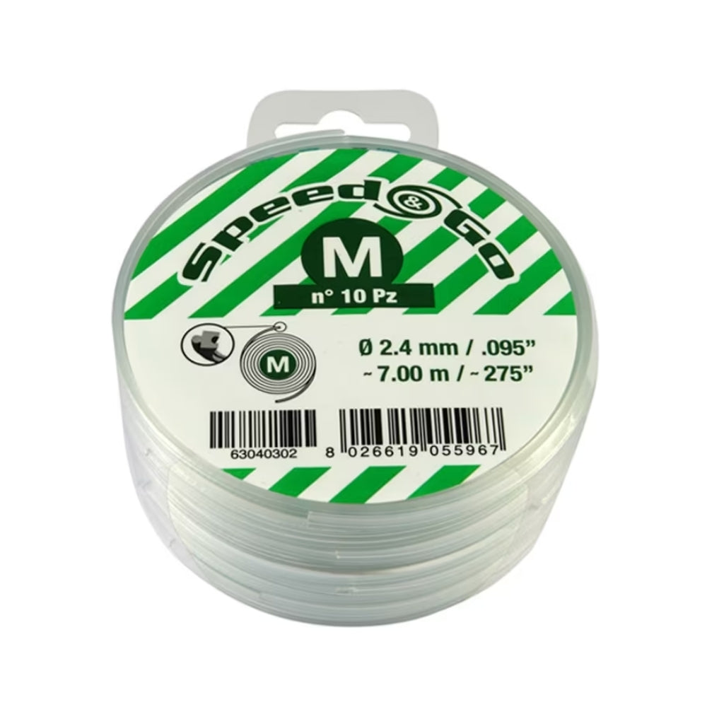 Ricarica Filo Per Decespugliatore Speed&Go Ø 2,4 mm - 10 Dischi
