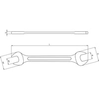 Chiave A Forchetta Doppia Cromate Beta 55 4-55mm