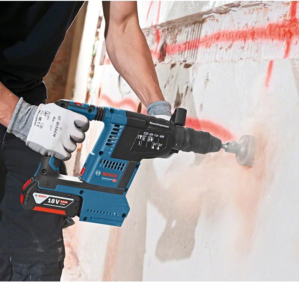 Martello Perforatore A Batteria Tassellatore Bosch GBH 18V-26F Professional 2,6J + 2 Batterie 5.5Ah + Caricabatterie + Valigetta L-BOXX 136 - 061191000F