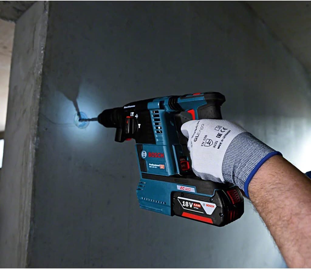 Martello Perforatore A Batteria Tassellatore Bosch GBH 18V-26F Professional 2,6J + 2 Batterie 5.5Ah + Caricabatterie + Valigetta L-BOXX 136 - 061191000F