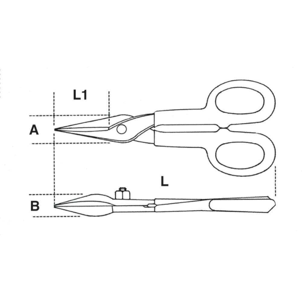 Cesoie Modello Americano Lame Strette Diritte 250mm Beta 1114