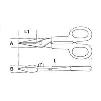 Cesoie Modello Americano Lame Strette Diritte 250mm Beta 1114