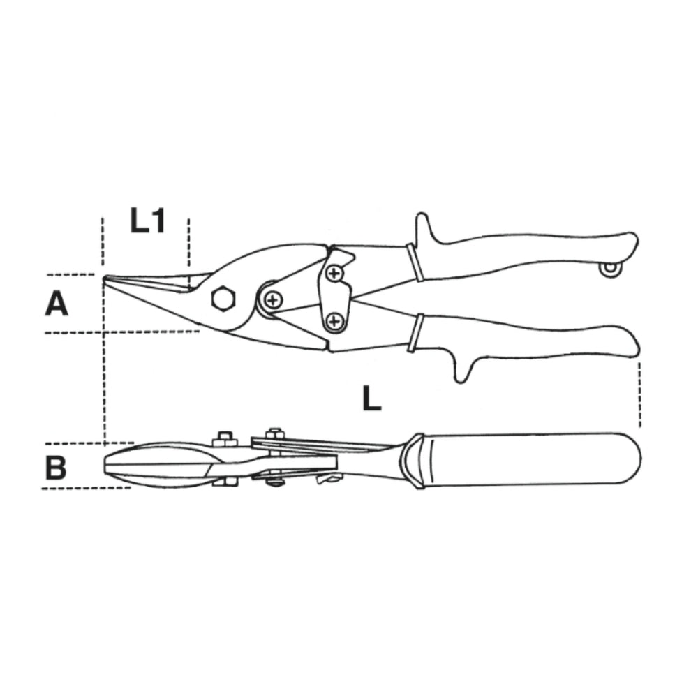 Cesoia A Doppia Leva Destrorsa Lame Curve Beta 1123