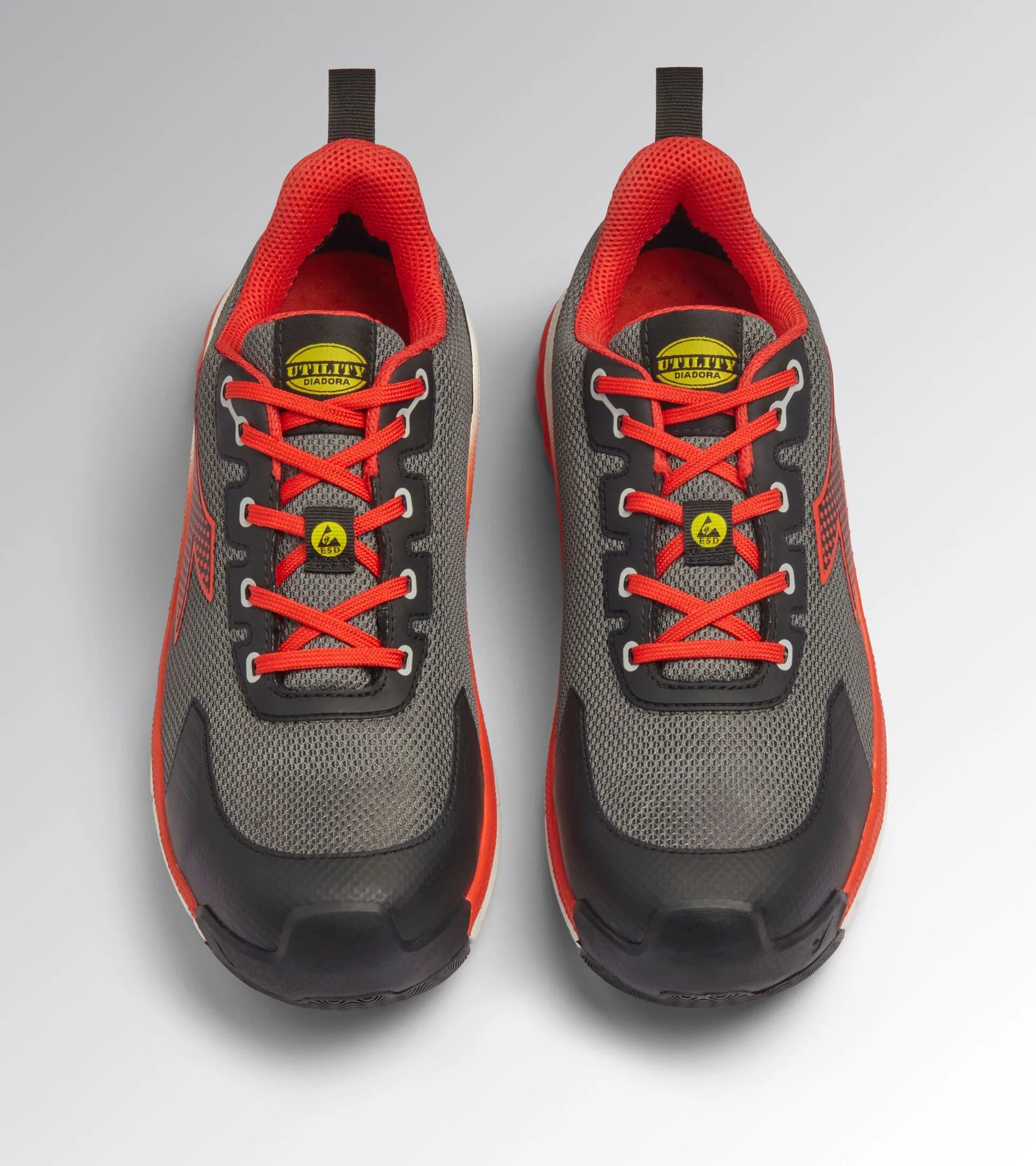 Scarpe Antinfortunistiche Diadora RUN TEXT LOW S1PS FO SR ESDVORTEX DA2 LOW S1PS SC SR HRO ESD ANTRACITE/ROSSO Cod. 182043-C0067