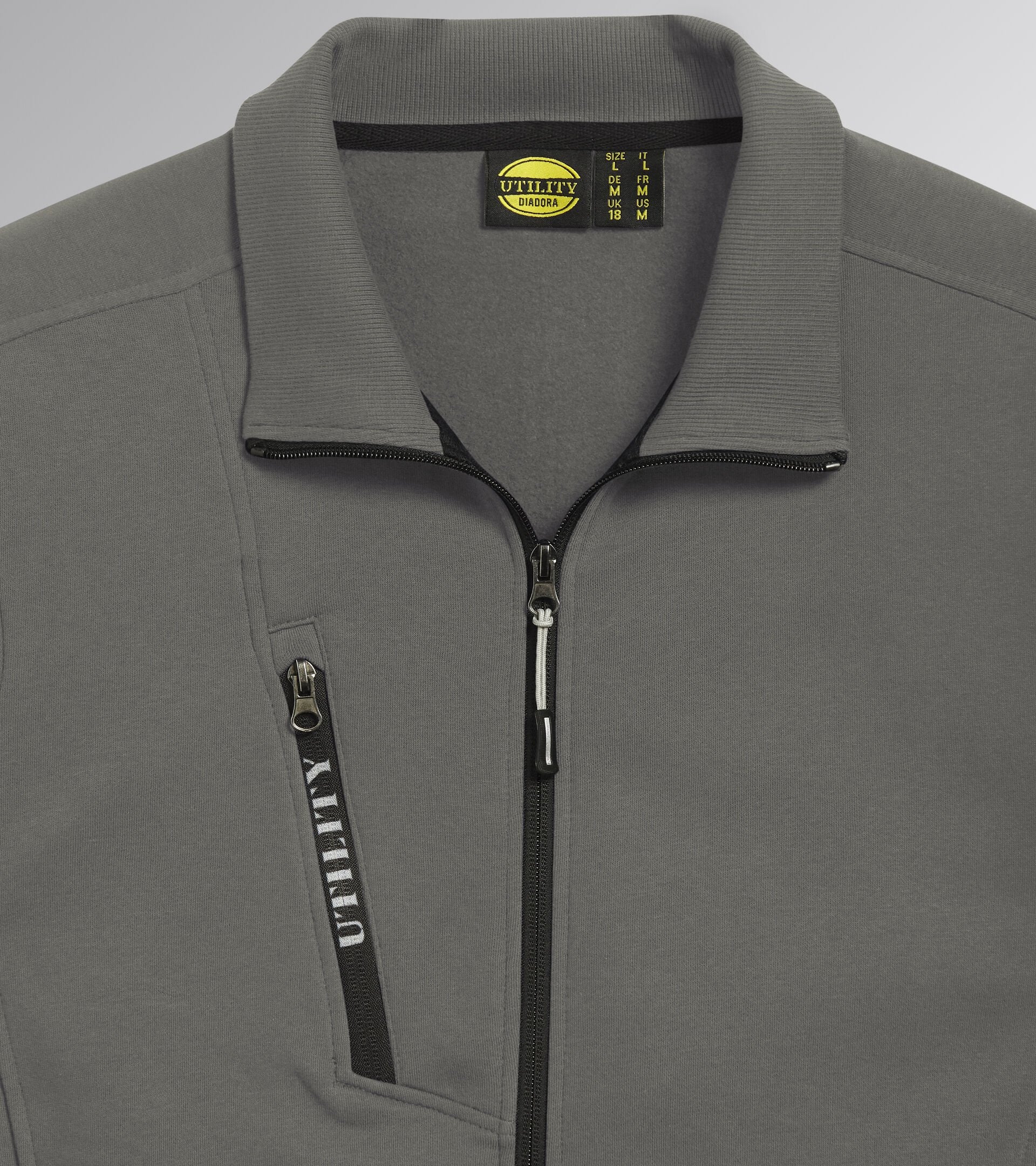 Felpa Da Lavoro Diadora SWEATSHIRT FZ LITEWORK Colore Grigio 175943-75070