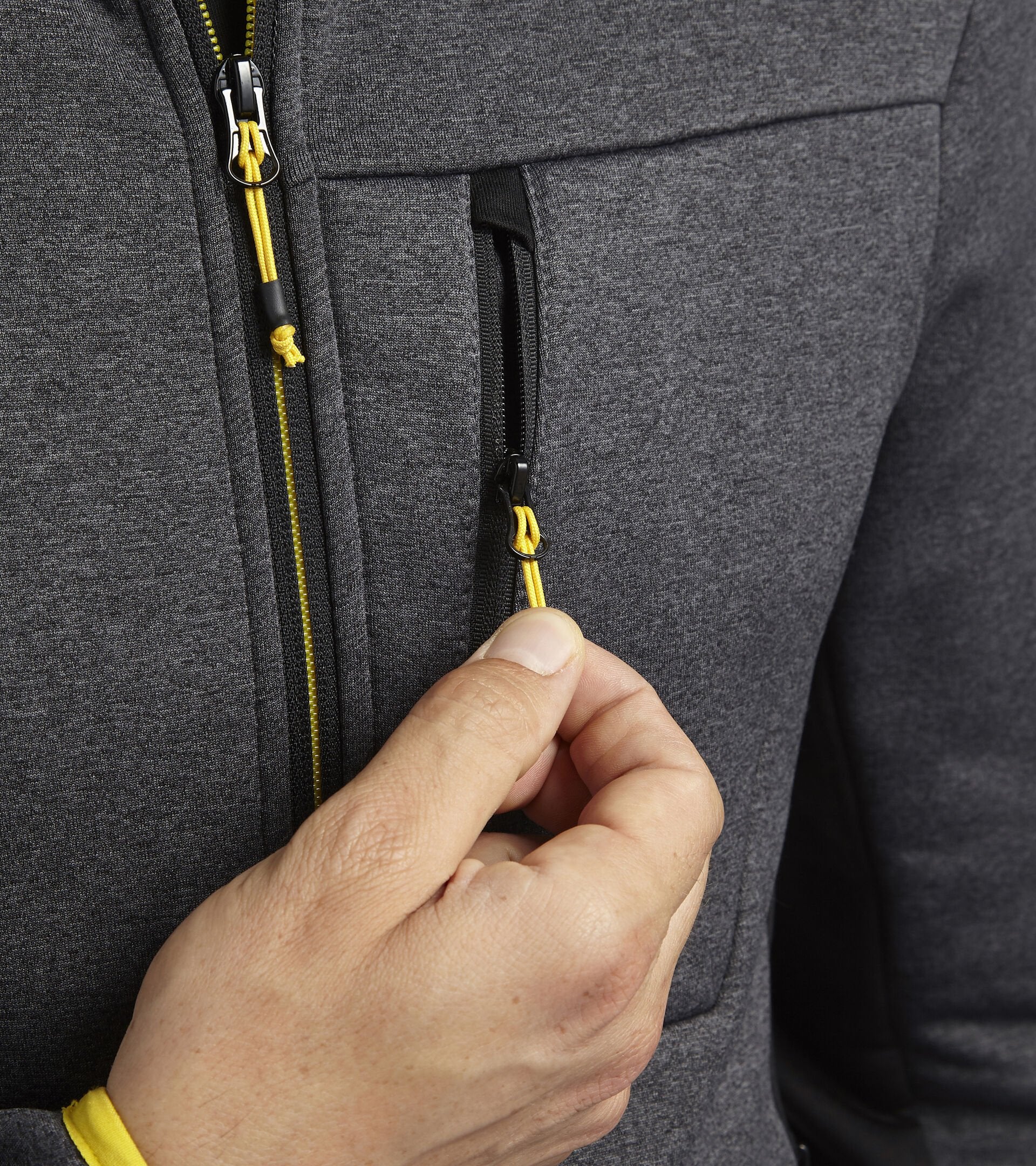 Felpa Da Lavoro Diadora POLAR FLEECE TECHNO Colore Grigio-Nero 179457-D0217