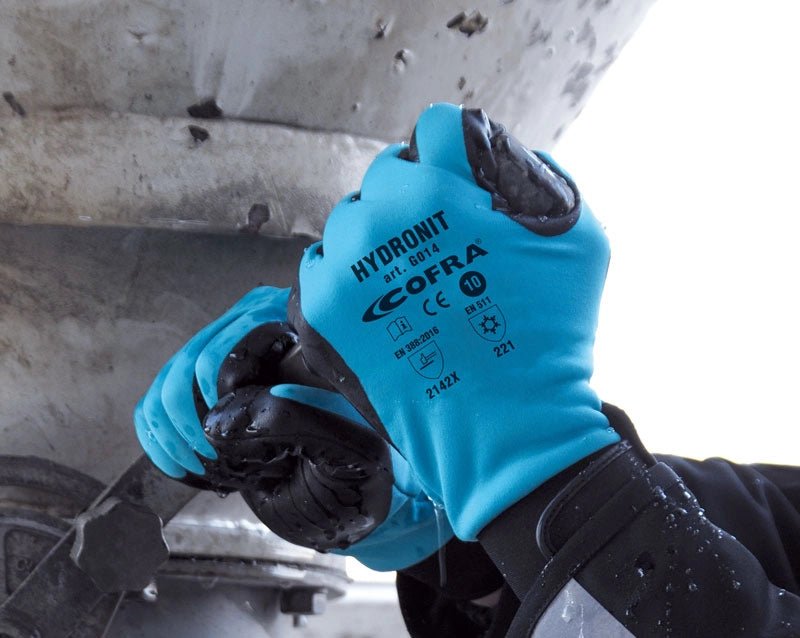 Guanti Da Lavoro Invernali In Nitrile Con Fodera Softshell Cofra HYDRONIT G014-D100