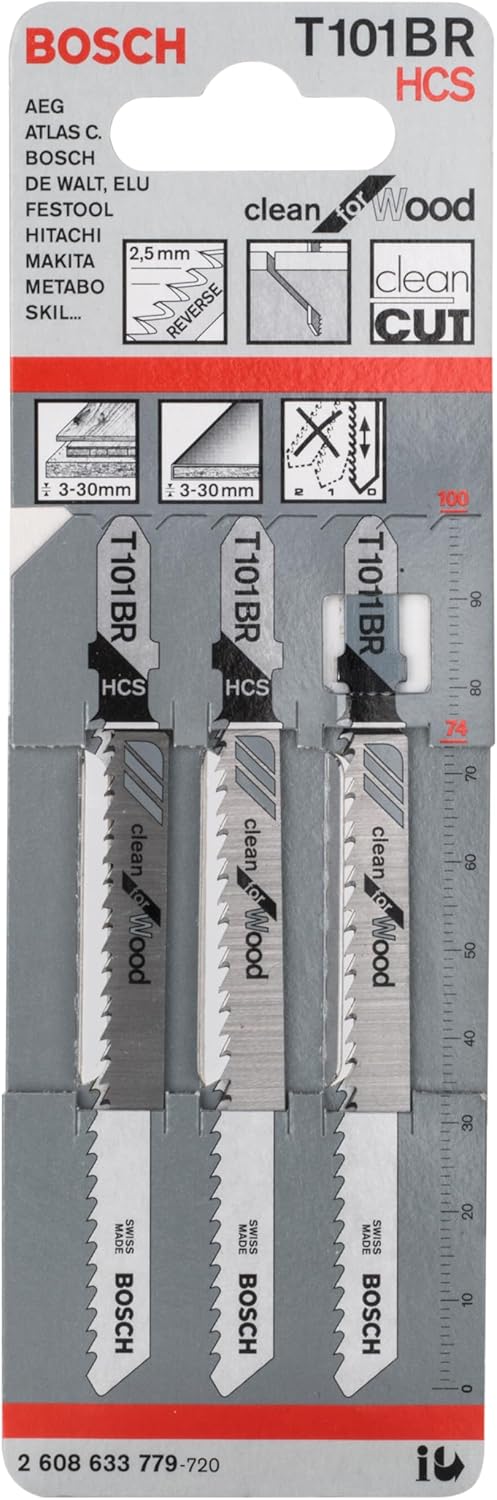 Lama Per Seghetto Alternativo T 101 BR Per Legno 3 Pezzi Bosch 2608633779