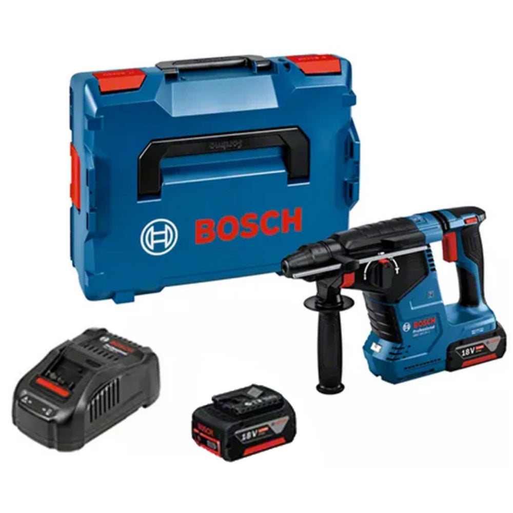 Martello Scalpellatore SDS-Plus Bosch GBH 18V-24 C Professional + 2 Batterie 5Ah 18V E Valigetta