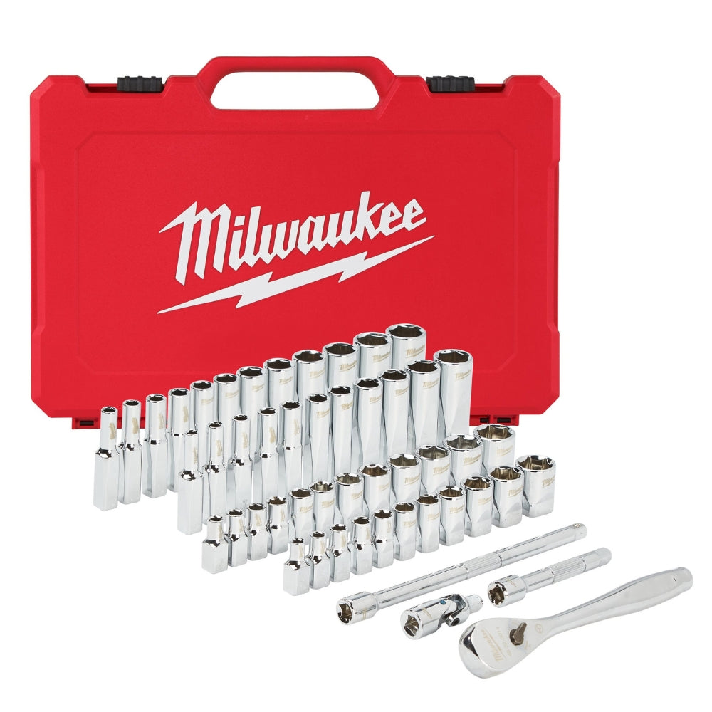 Set Di Cricchetto E Bussole Da 1/4˝ metrico e imperiale - 50 Pezzi Milwaukee