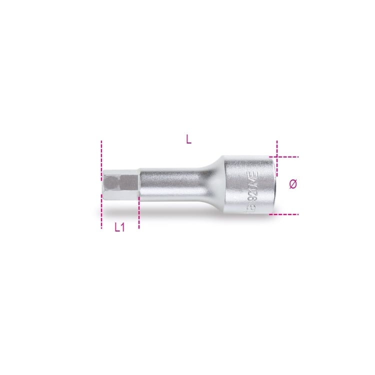 Chiave A Bussola Maschio Esagonale Con Attacco Quadro Femmina 1/2" 10mm 920ME