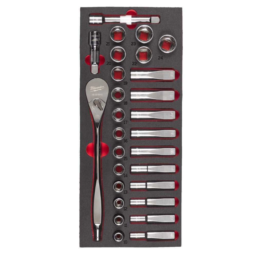 Milwaukee 28-Piece Soft Module 1/2˝ Ratchet and Socket Set 