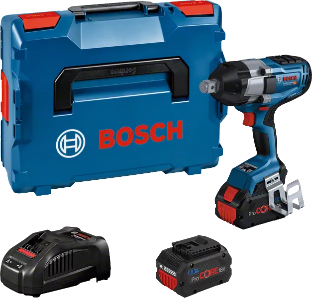 Avvitatore A Massa Battente A Batteria Bosch GDS 18V-1050 H BITURBO + 2 Batterie 8.0AH In Valigetta L-BOXX - 06019J8502
