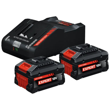 Set Di Ricarica Bosch 2x Batterie EXBA18V-80 8,0Ah + Caricabatteria EXAL18V-160 - 1600A0373T