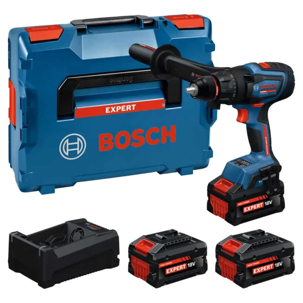 Bosch Expert EXSR18V-150 18V BITURBO Cordless Drill Driver with 3 Batteries + Charger in L-BOXX Case - 06019R2202