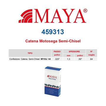 Catena Per Motosega MAYA 459313 MY50J S/C .325" .050" 1.3mm Maglie 64