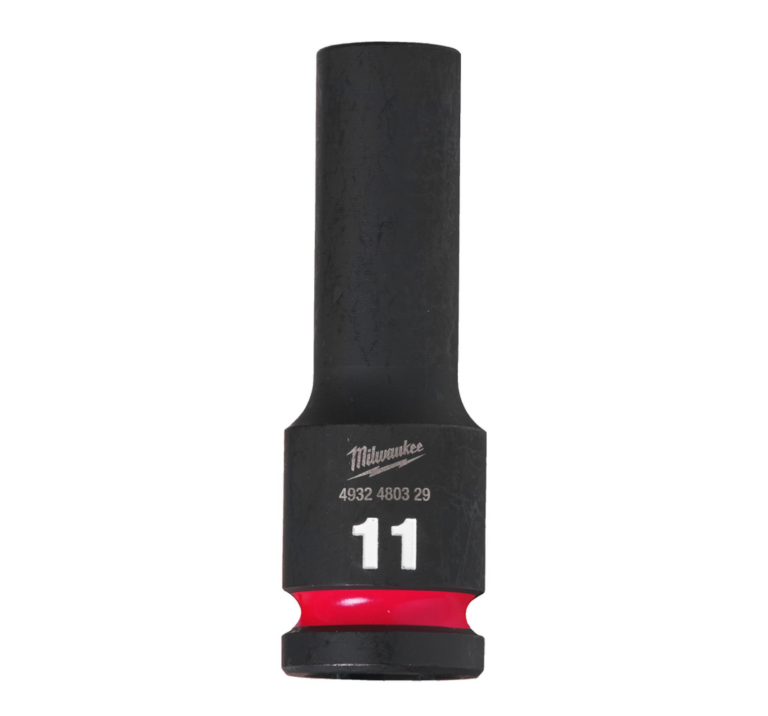 Chiave A Bussola A Macchina 11MM Da 1/2" Lunga - Shockwave™ Impact Duty Impact Sockets Milwaukee 4932480329