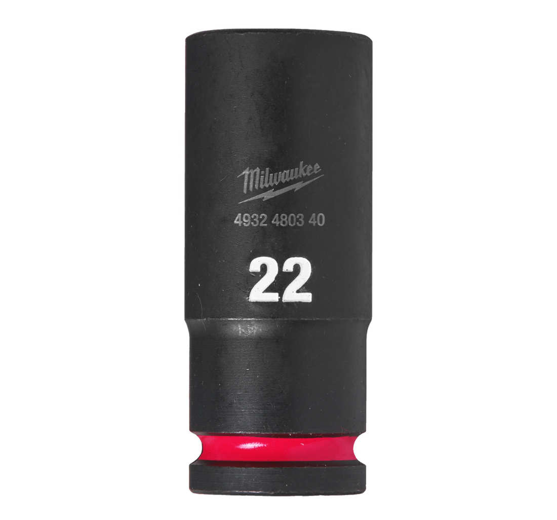 22MM 1/2" Long Impact Socket Wrench - Shockwave™ Impact Duty Impact Sockets Milwaukee 4932480340 