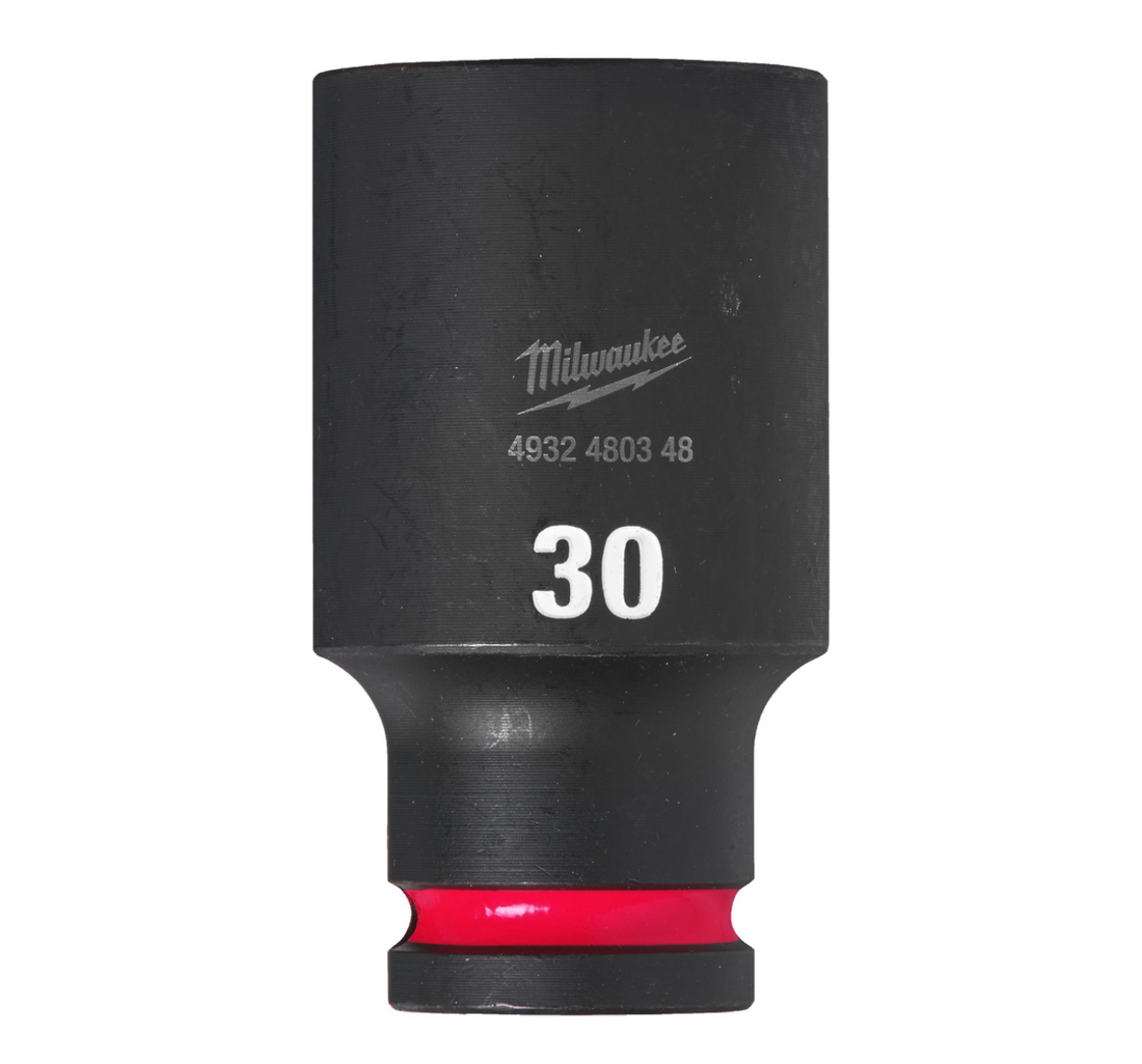 Chiave A Bussola A Macchina 30MM Da 1/2" Lunga - Shockwave™ Impact Duty Impact Sockets Milwaukee 4932480348