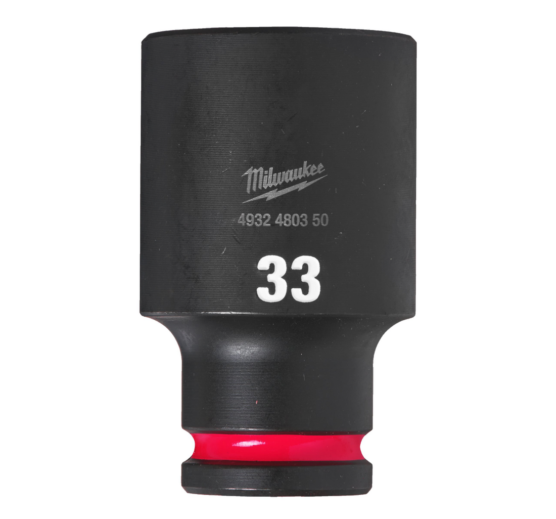 Chiave A Bussola A Macchina 33MM Da 1/2" Lunga - Shockwave™ Impact Duty Impact Sockets Milwaukee 4932480350